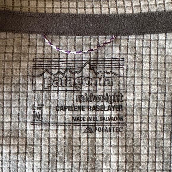 Patagonia Capilene Midweight 1/4 Zip Base Layer Shirt Gray Size M - Picture 3 of 9